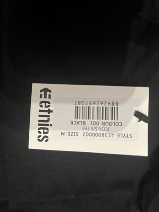 Camiseta Etnies Negra Talla M