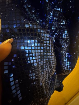 Vestido fiesta lentejuelas azul