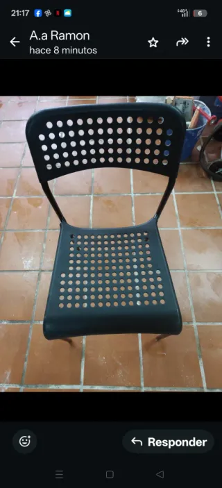 Sillas Ikea negras de plástico