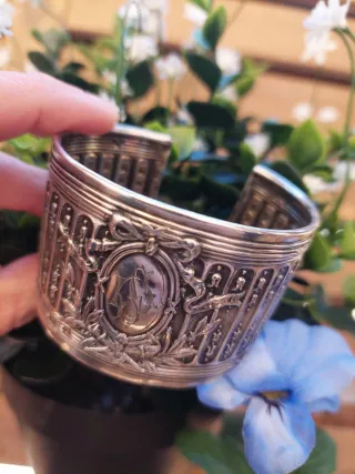 Bracciale ex porta tovagliolo argento del 1800