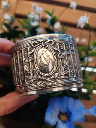 Bracciale ex porta tovagliolo argento del 1800