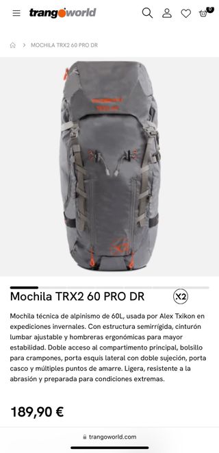 Mochila Montaña TRX2 60 PRO DR