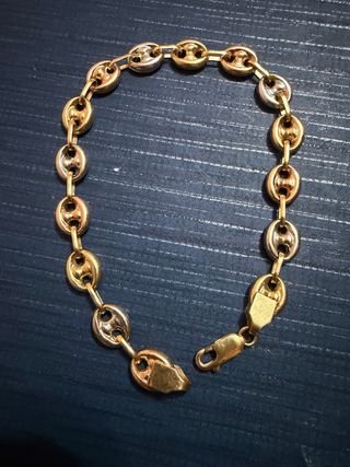 Pulsera Gucci-Calabrote de oro 18k (3 oros)
