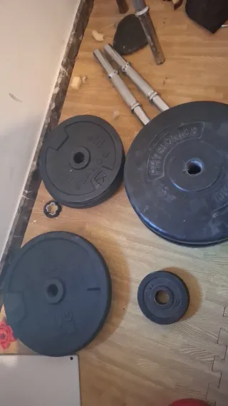 Juego de Mancuernas y Discos