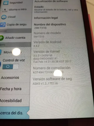 Samsung Galaxy Tab 3 Roja