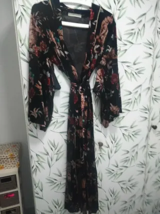 Kimono terciopelo estampado