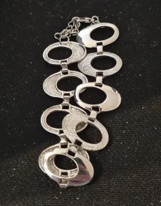 Bracciale donna ovali effetto martellato