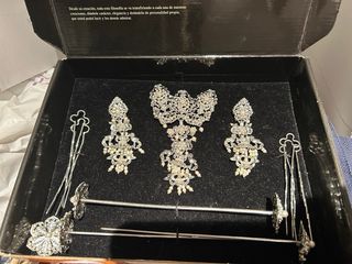 Aderezo Fallera Adulta Plata Completo