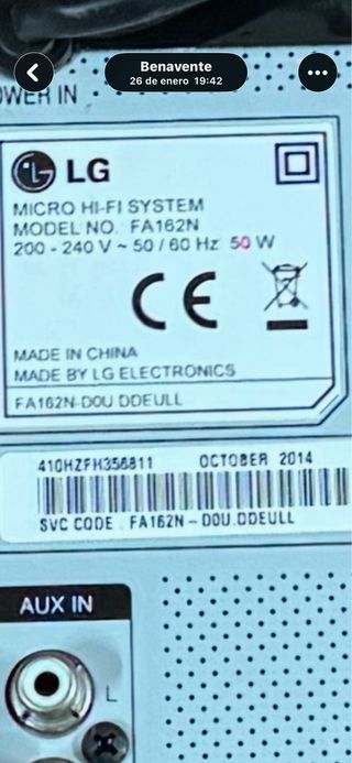 Microcadena  LG  Negro