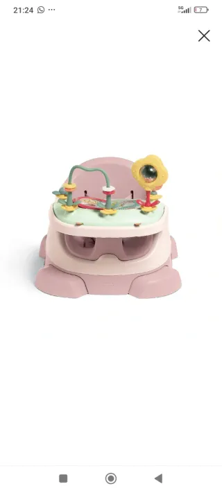 Trona de bebé con bandeja de actividades