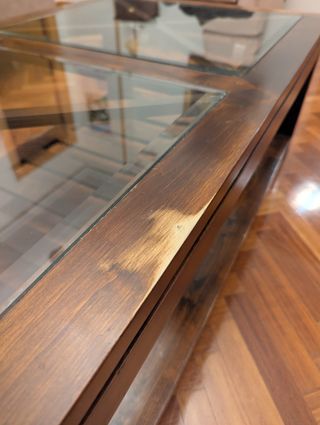 Mesa de centro madera y cristal