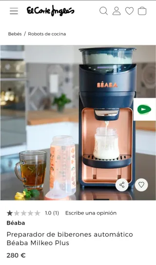 Preparador de biberones Béaba Milkeo Plus