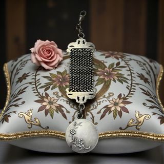 Raro Gioiello Argento Massiccio Fine 800