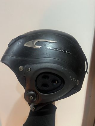 Casco de esquí negro Carrera