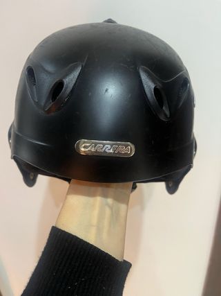 Casco de esquí negro Carrera