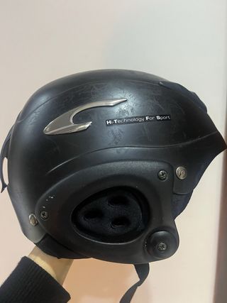 Casco de esquí negro Carrera