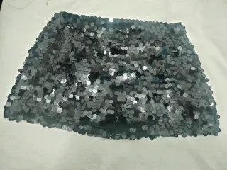 Falda pantalón corta lentejuelas negra