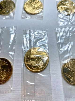 Colección 10 Medallas Olimpiadas Oro 22k