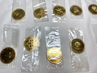 Colección 10 Medallas Olimpiadas Oro 22k