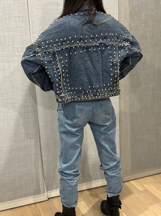 Chaqueta tejana S con tachuelas