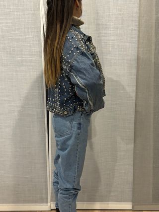 Chaqueta tejana S con tachuelas