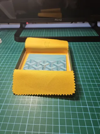 Tarjetero Goyard Beige y Azul