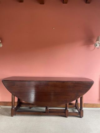 Mesa ovalada extensible madera maciza