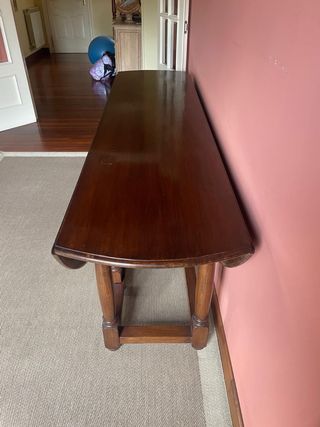 Mesa ovalada extensible madera maciza