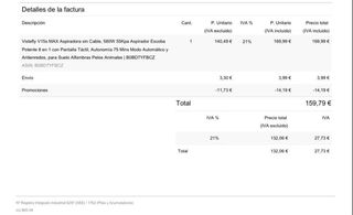 Aspiradora sin cable Vistefly V15 SMAX (Sin abrir)