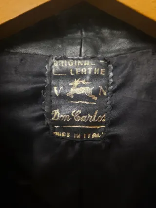 Abrigo Piel Negro Talla L