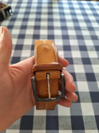 Cintura Fratelli Rossetti Vintage Pelle Marrone