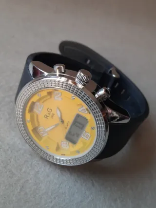 Orologio R&G TIME Quarzo Uomo Giallo Argento