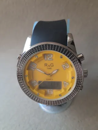 Orologio R&G TIME Quarzo Uomo Giallo Argento