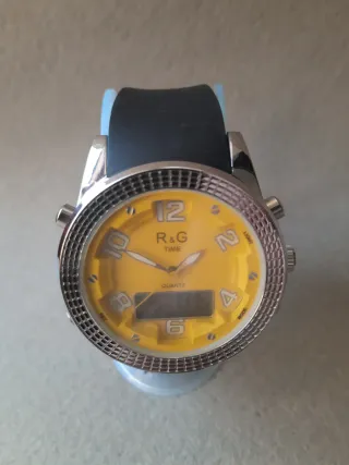 Orologio R&G TIME Quarzo Uomo Giallo Argento