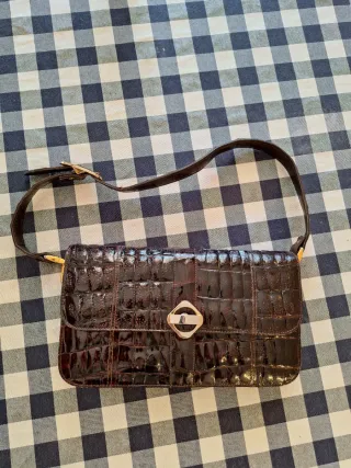 Borsa vintage J.Perez in pelle marrone