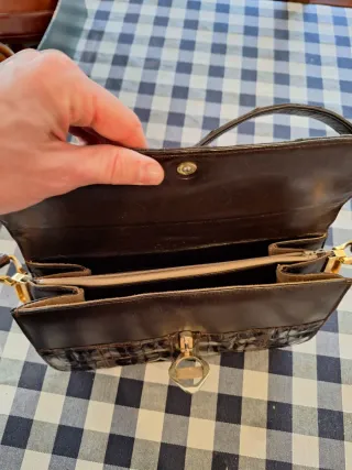 Borsa vintage J.Perez in pelle marrone