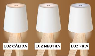 Lámpara de mesa madera natural