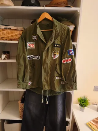 Chaqueta militar mujer verde