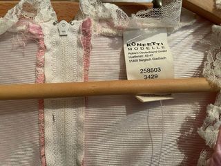 Disfraz Cortesana Rosa y Blanco Talla Única