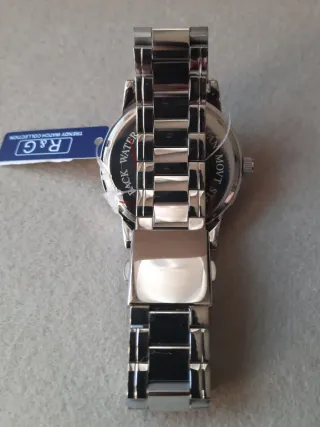 Orologio R&G TIME Quarzo Uomo Nero Argento