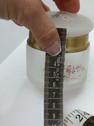 Coppia vasi vintage vetro e metallo