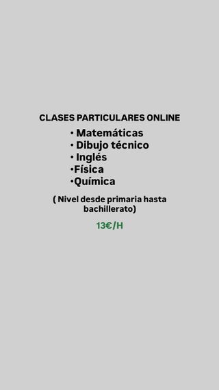 Clases particulares online
