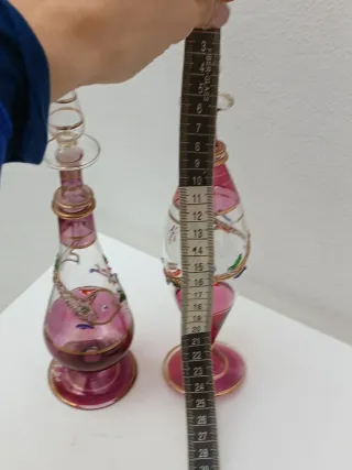 Coppia Vasi Murano Vetro Rosa Trasparente