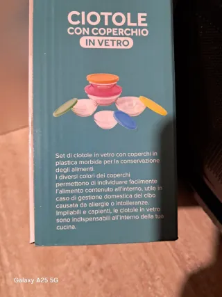 Set 5 Ciotole MD Casa Vetro Coperchio Morbido