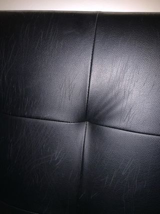 Cabezal de cama de piel negro