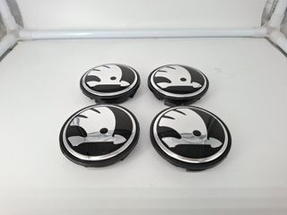4 Coprimozzi Skoda 65mm Nuovi