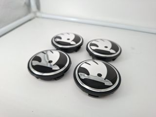 4 Coprimozzi Skoda 65mm Nuovi