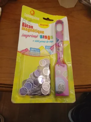 Bacchetta magnetica per tombola + 100 gettoni