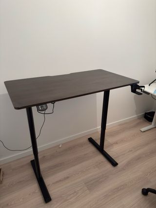 Escritorio Elevable Negro/Marrón