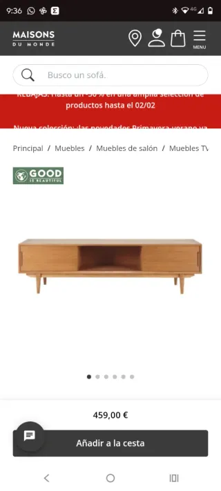 Mueble TV madera